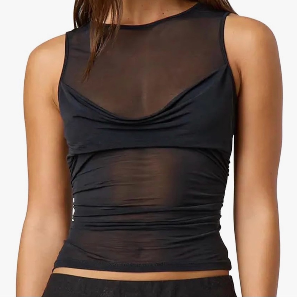 Mesh Black Going Out Top